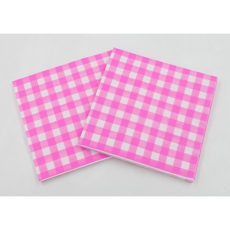 20pcs Lattice Paper Napkin Serbet Minuman Pesta Pernikahan Serbet Motif Warna