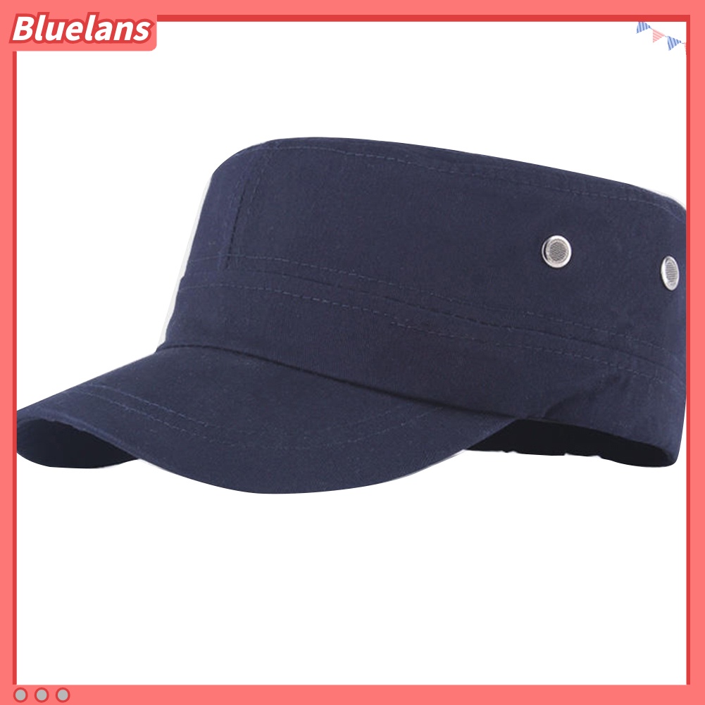 bluelans♘ Topi Baseball Komando Flat Warna Polos untuk Pria/Outdoor
