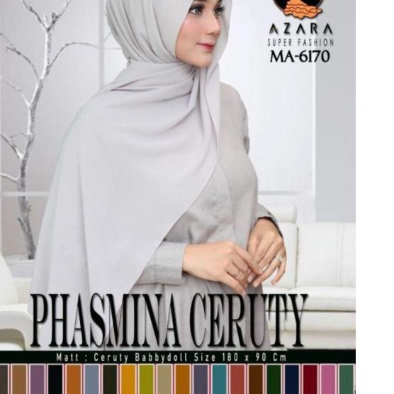 Kekinian Pashmina Ceruty Uno Azara grosir pashmina ceruty babydoll tepi jahit ..