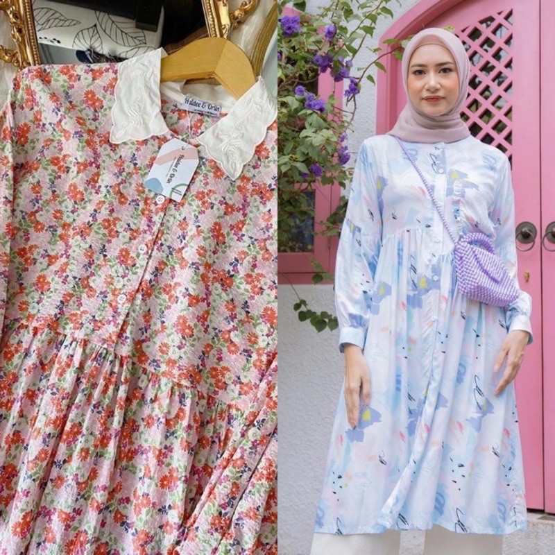 CHIARA BLOUSE, MIDI CRAYOLA LILAC / bundling HAIDEEORLIN HAIDEE ORLIN