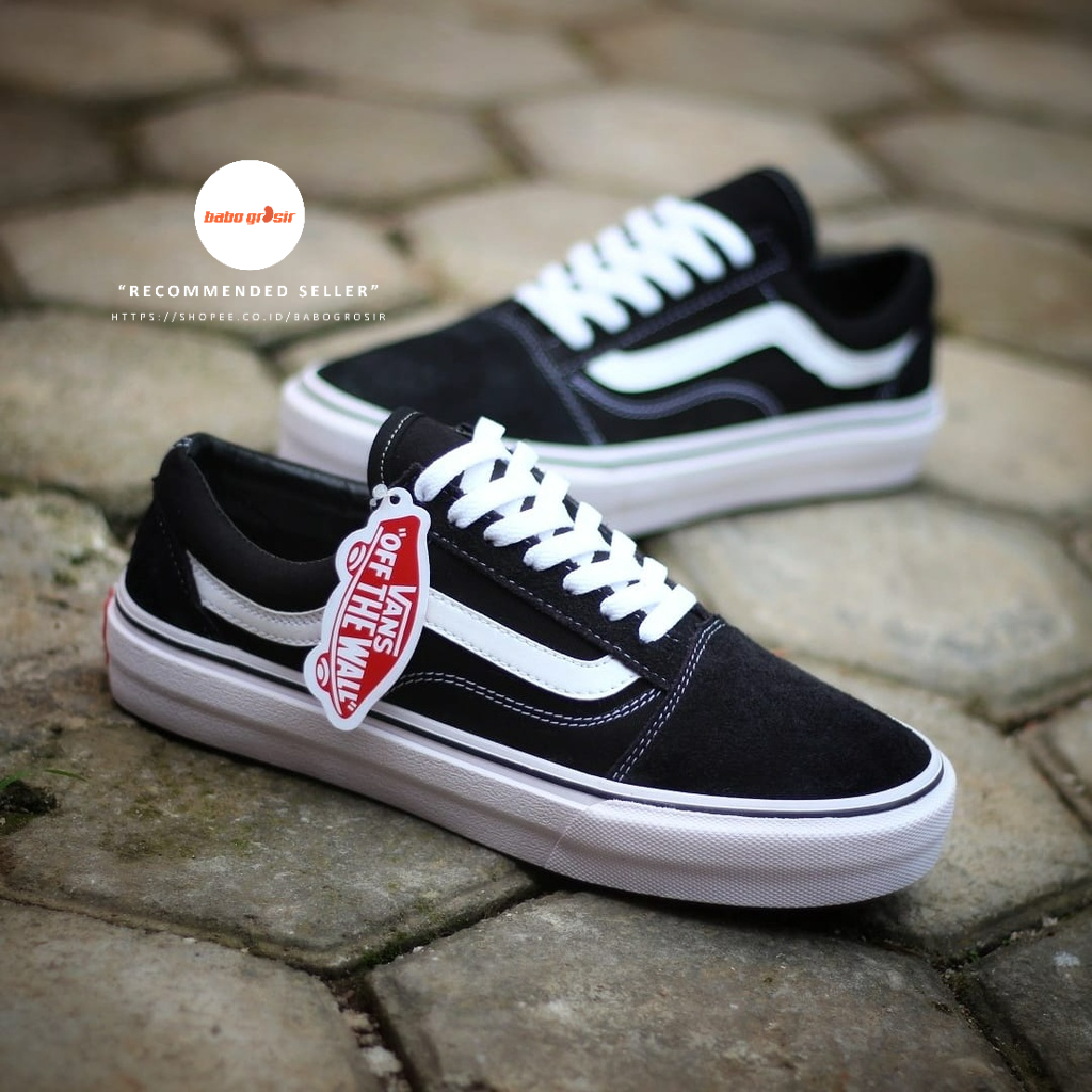 PROMO Sepatu Vans Oldskool Classic Black White Bahan Suede Mercy, Kanvas, Waffle DT, Tag Made in Vietnam| Sneakers Pria dan Wanita Premium Import Quality