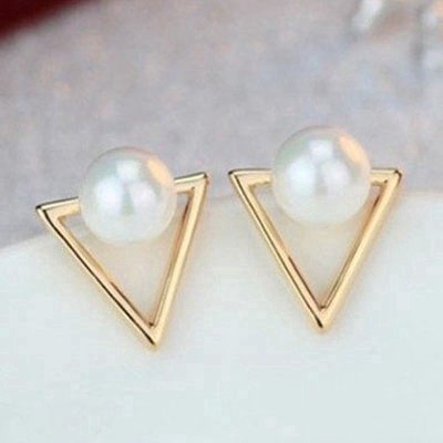 Anting Mutiara Pejantan Kristal Fashion Heart Pearl Crystal Stud Earring Charm Zircon Star Earrings Jewelry for Women Lady Gift-20