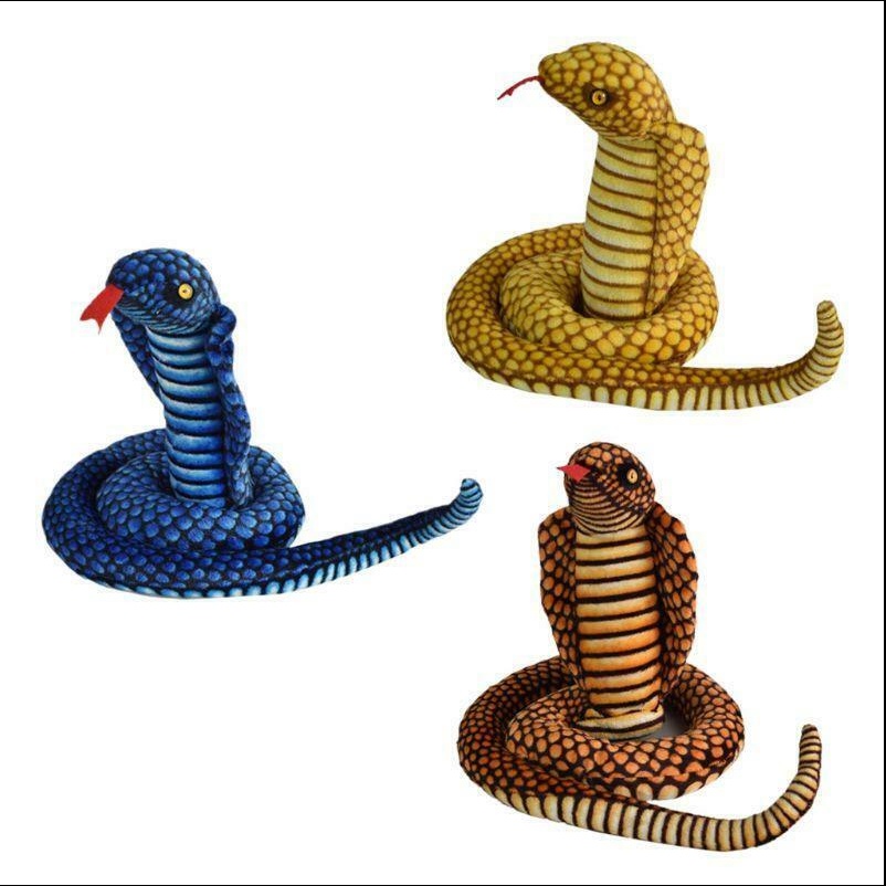 3.6FT Snake Plush Soft Cobra Cuddly Wild Safari Toy Slither Stuffed Doll Suprise