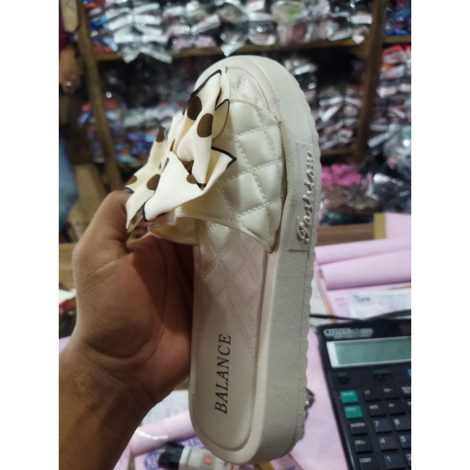 Sandal selop wanita dewasa jelly motif pita import balance 239-3 (36-40) sandal wanita dewasa terbaru murah