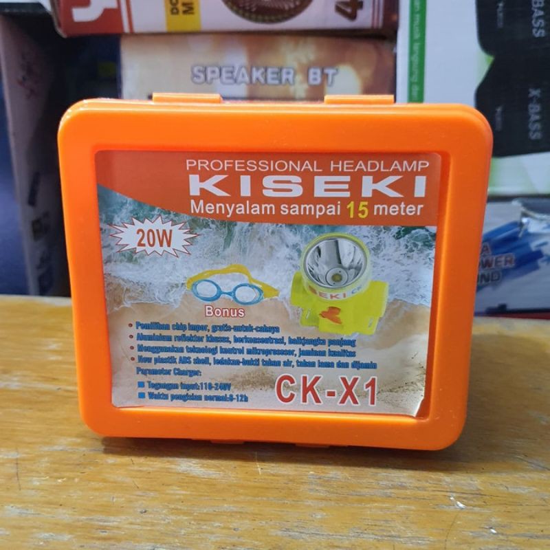 Senter Kepala Kiseki CK X1 20w Anti Air + Bonus Kacamata Renang