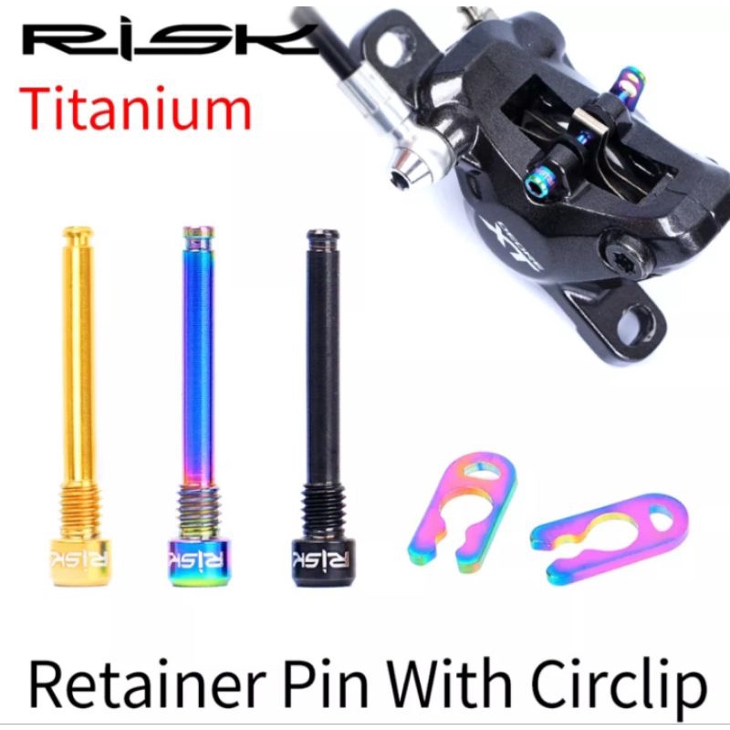 Risk Baut Titanium Pin Caliper Shimano Baut Pengunci pin Kaliper Brake pad rem Sepeda