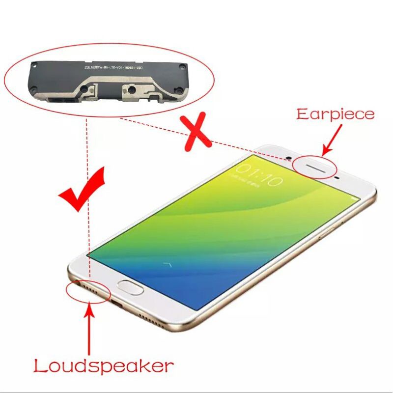 BUZZER BAZZER LOUD SPEAKER SPIKER MUSIK FULLSET OPPO F5 ORIGINAL