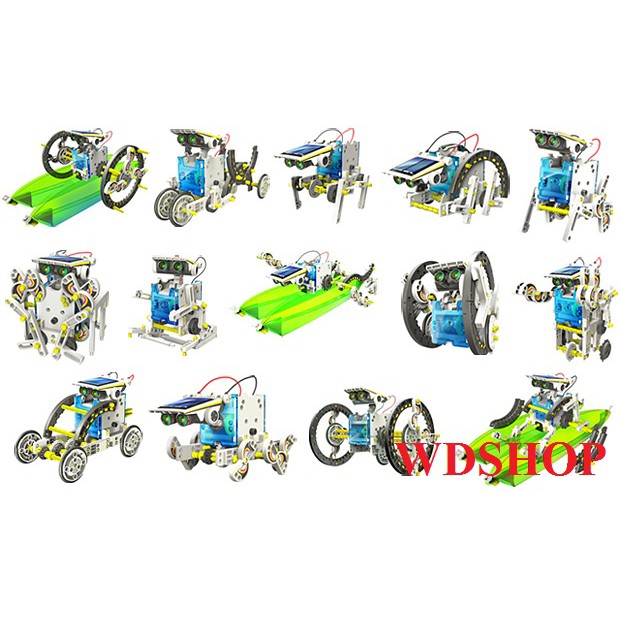 WD Mainan Edukasi DIY 13 in 1 Solar Robot Kit / Solar Toys 13 in 1