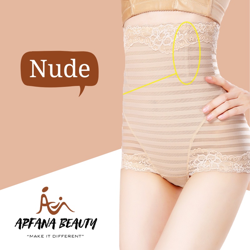 Korset Celana Dalam Underwear Pelangsing Tubuh Perut Buncit Jumbo Wanita Celana Pengecil Perut Highwaist Elastis Body Shaper Korset Pembakar Lemak Keringat Corset Munafie Long Lace Garis Dengan Kawat Original Termurah Bergaransi CHS0132