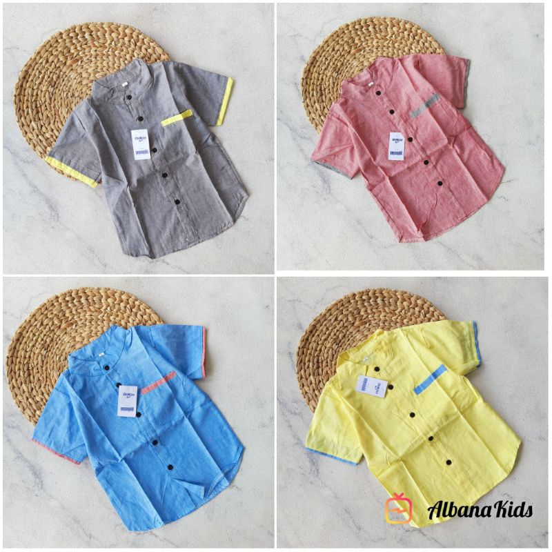 2-8th Kemeja Koko Gradasi Oxford Distro Volcom / Kemko