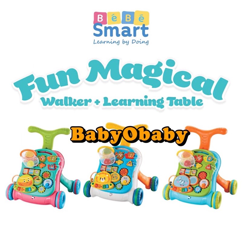 BEBESMART PUSH WALKER Bisa dibentuk Meja/FUN MAGICAL WALKER BEBESMART/BEBE SMART/DORONGAN BELAJAR JALAN BAYI/Mainan Bayi Belajar Jalan Bebe smart Push Walker Play along walker/Mainan bayi dorongan