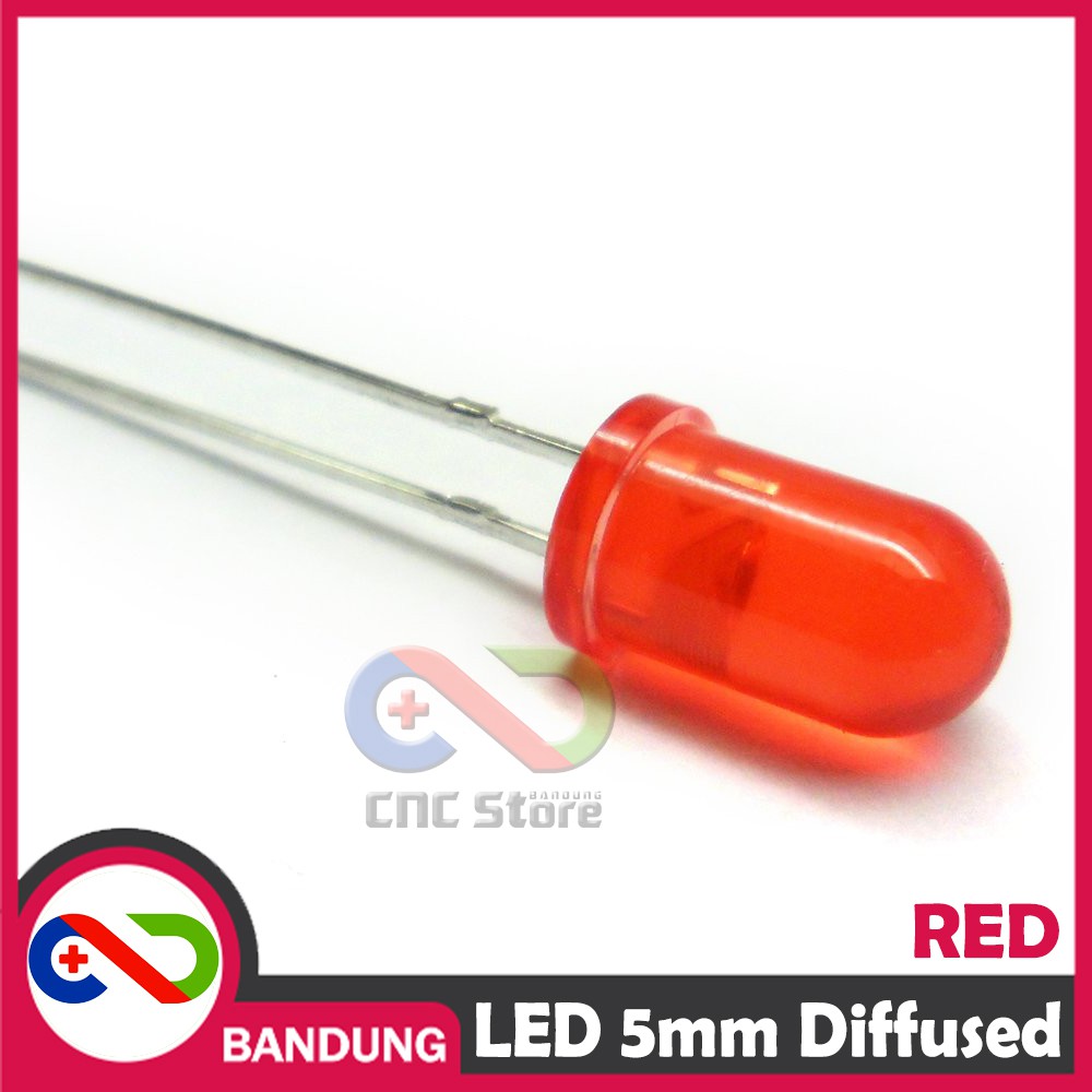 10PCS LED 5MM SUPER BRIGHT RED MERAH DIFFUSED