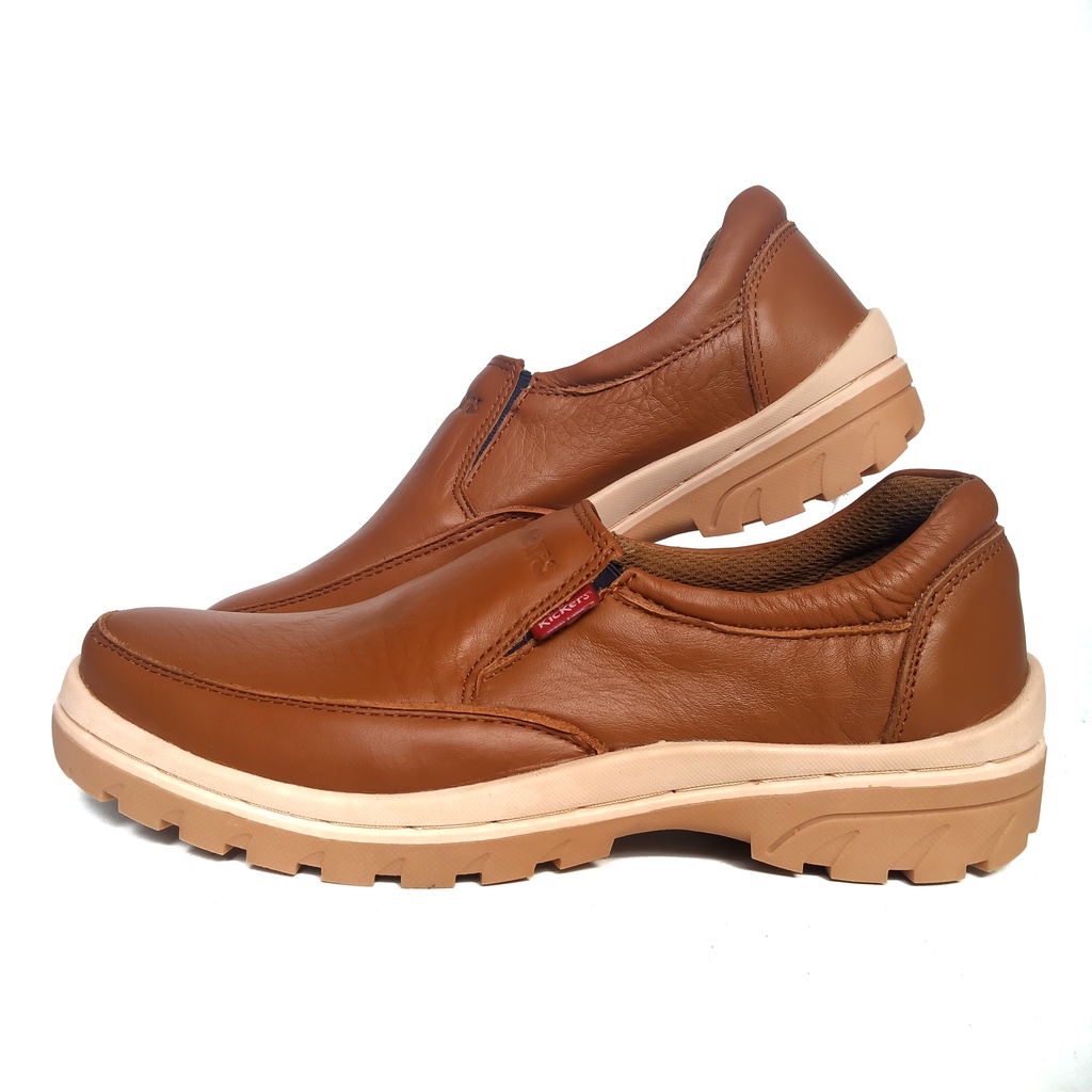 Kickers Sepatu Casual Kasual Kulit Asli Pria Bahan Kulit Asli Full 100% Slip On Kode F.72