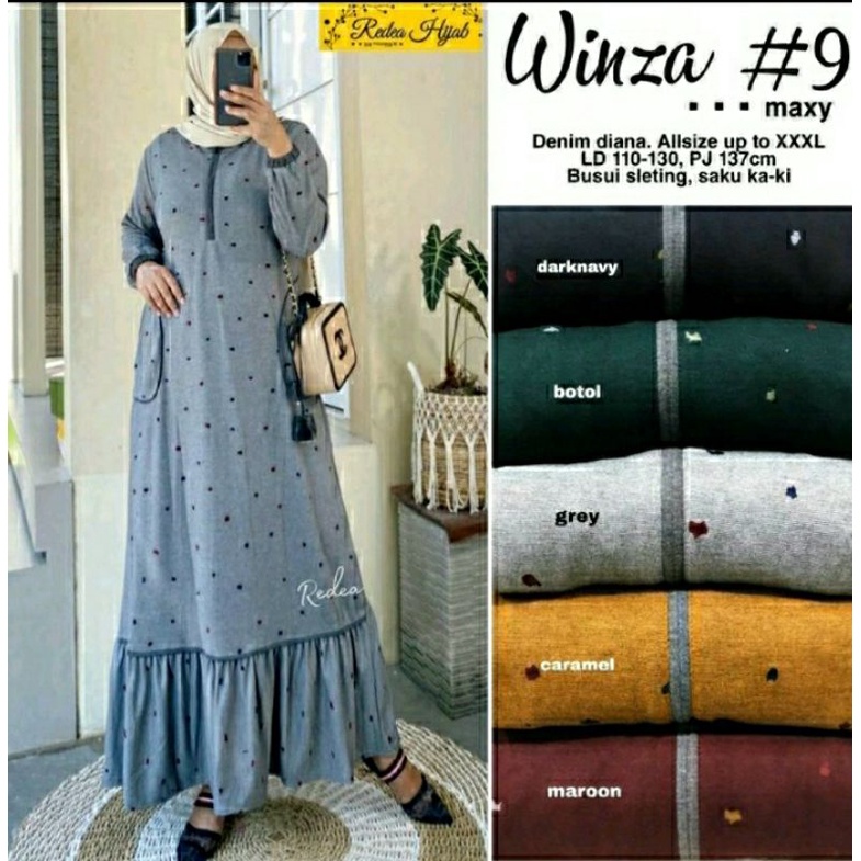 Winza Maxi-Gamis Denim Diana LD 110 Busui