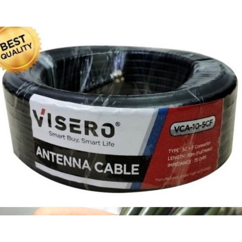 Kabel antena TV Panjang 10 meter tiggal pakai Kabel antena 10 meter