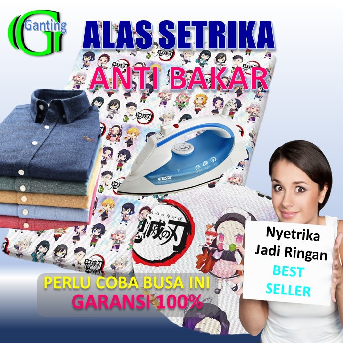 Alas Setrika Busa Anti Bakar Gosong Lengket lembaran 100x50x2cm tanpa sarung Murah