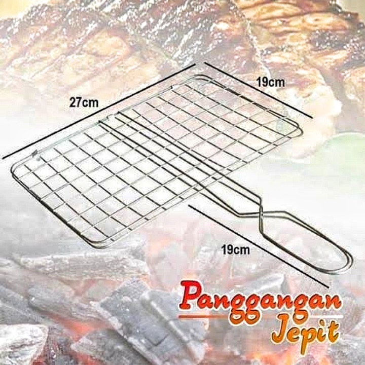 BELLVANIA Alat japit Panggangan ikan gagang BESI - bakaran ayam murah