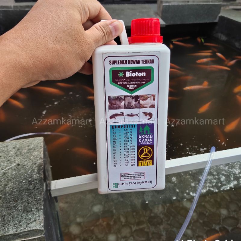 Probiotik BIOTON Suplemen Vitamin Boster Probiotik Ikan Lele Nila Gurami Patin Kolam Terpal Tanah da