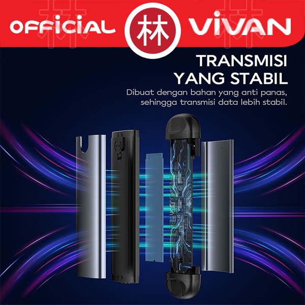 VIVAN VSHD2 M2 Enclosure USB Type C Dual Output 10 Gbps High Speed