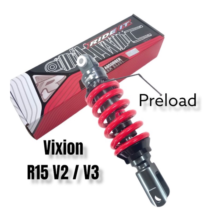 Shock shockbreker belakang Ride it gp vixion R15 Xabre NSR Monoshok ride it gp 101