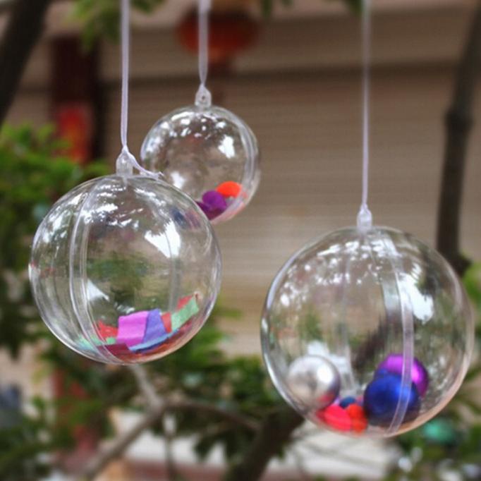 

GETNOW 5PCS CHRISTMAS TREE DECORATION CLEAR HANGING BALL GIFT CANDY DC452CD3