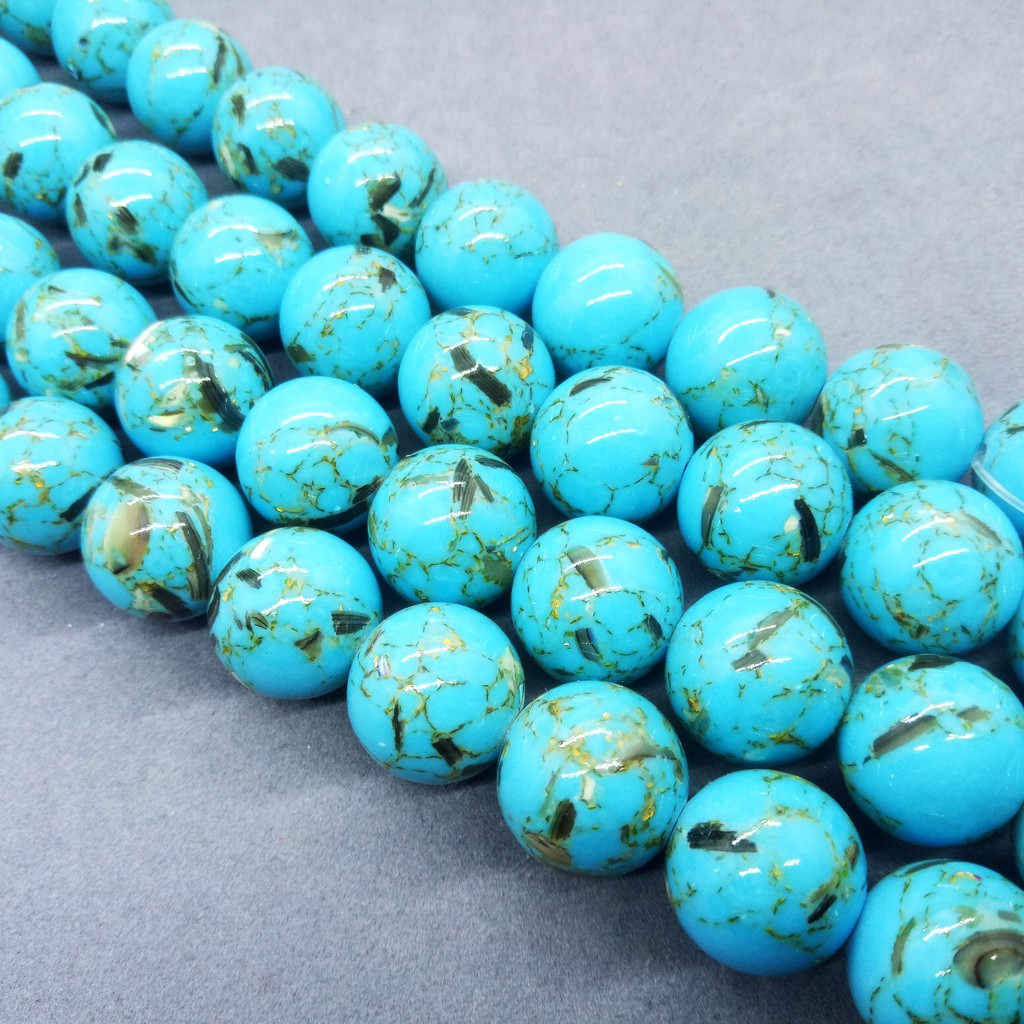 Milky Agate Shell Turquoise Bead