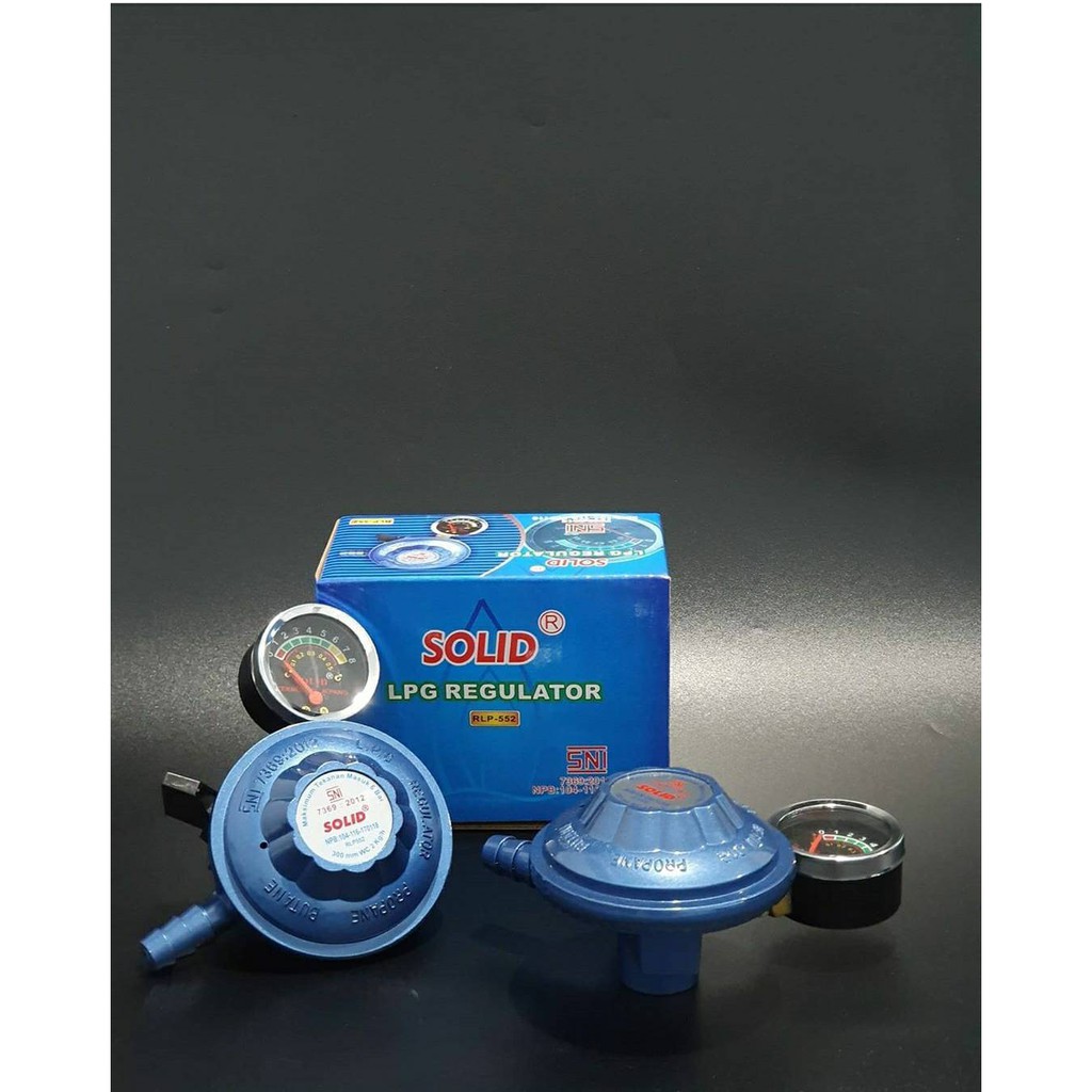 Regulator Tekanan Rendah (Low pressure)/ Kepala Gas + Meteran / Regulator Gas + Ampere SOLID RLP-552