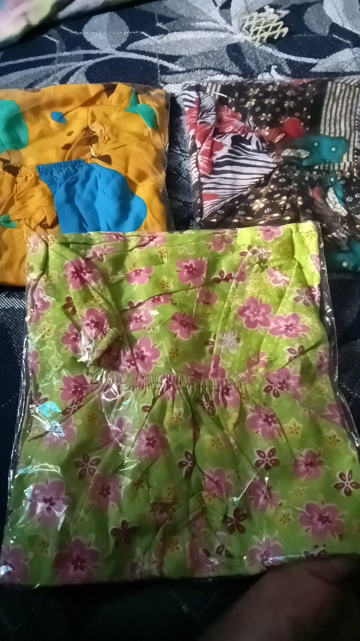 Setelan Batik Anak Rayon / Babydoll Baju Tidur Anak Perempuan Murah Grosir Set Perca Klw