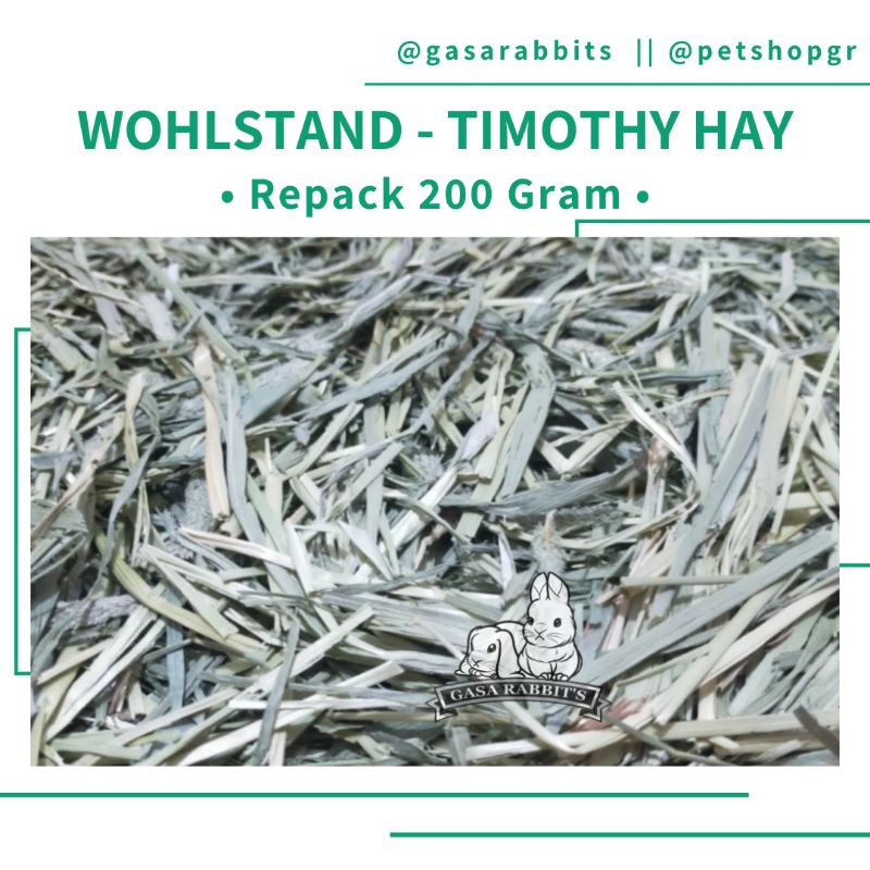 RUMPUT HAY KELINCI - TIMOTHY HAY WOHLSTAND - HAY MAKANAN KELINCI - ALFALFA HAY WOHLSTAND
