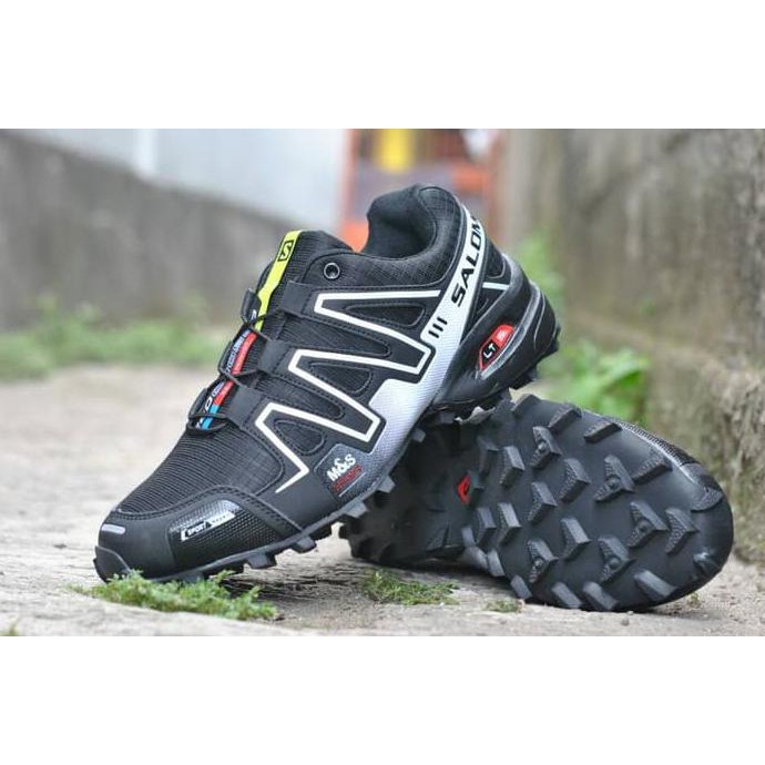 SEPATU GUNUNG SALOMON IMPORT VIETNAM#BLACK WHITE