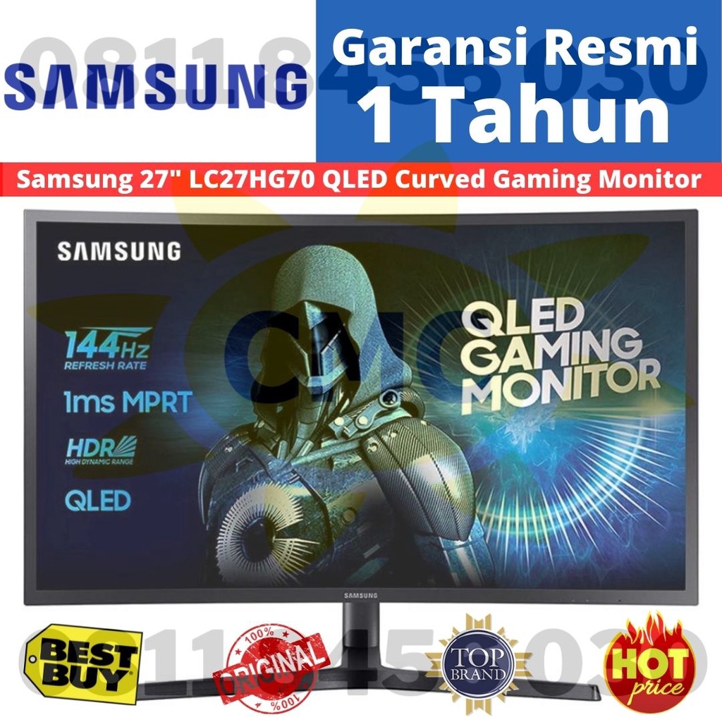 Samsung 27&quot; LC27HG70 QLED Curved Gaming monitor LC27HG70QQEXXD