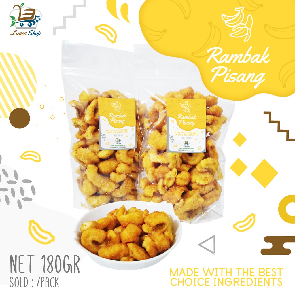 

Rambak Pisang Lanes Kemasan 180gr Murah Renyah Gurih Enak
