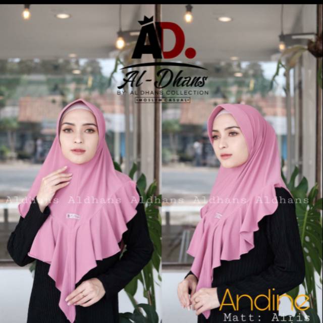 (Original Aldhans) ANDINE•• Hijab instan•• jilbab instan jersey-1