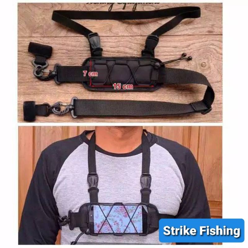 Chest Belt 2 in1 HP Holder HP Chest Strap tempat hp dada vlog dan RodBelt Murah berkualitas