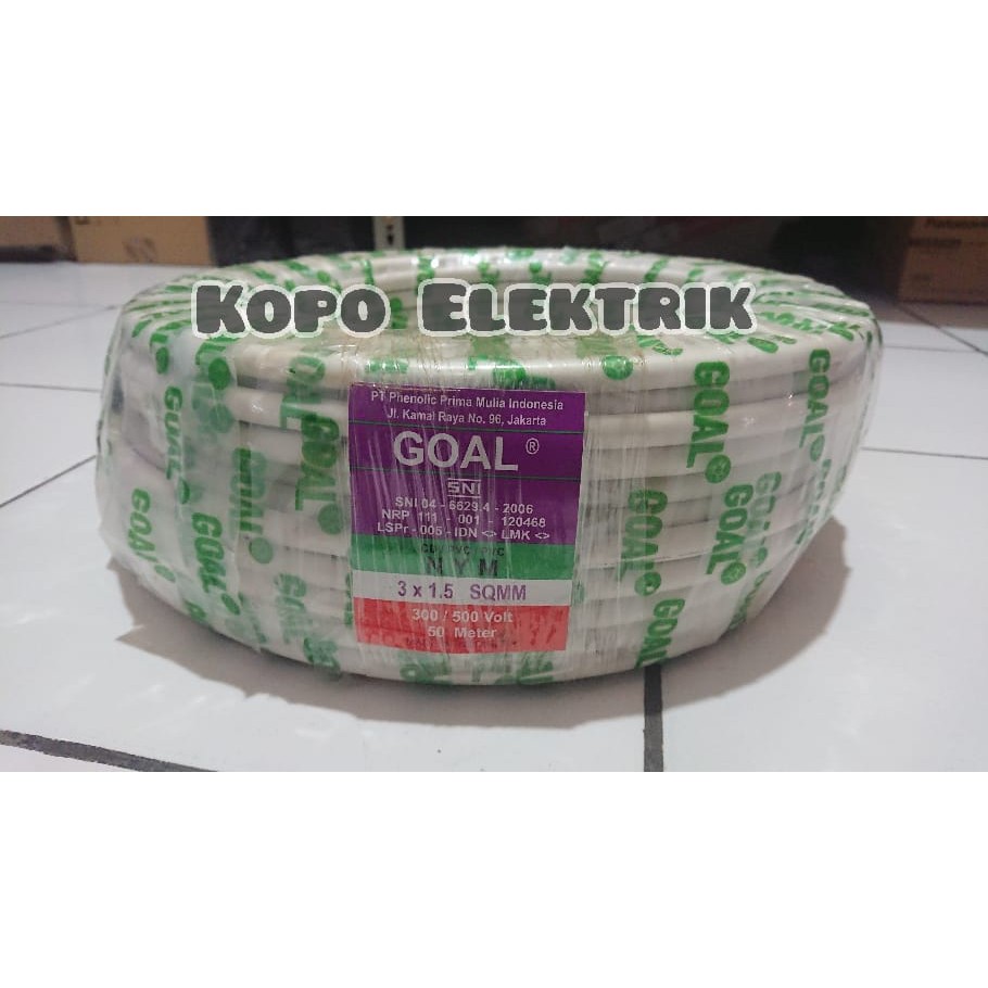 Kabel Goal NYM 3x1.5mm SNI Tunggal