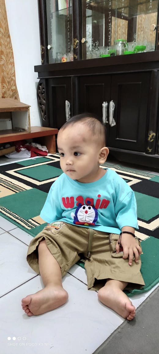 Baju Nama Dan Karakter Flanel Size 1