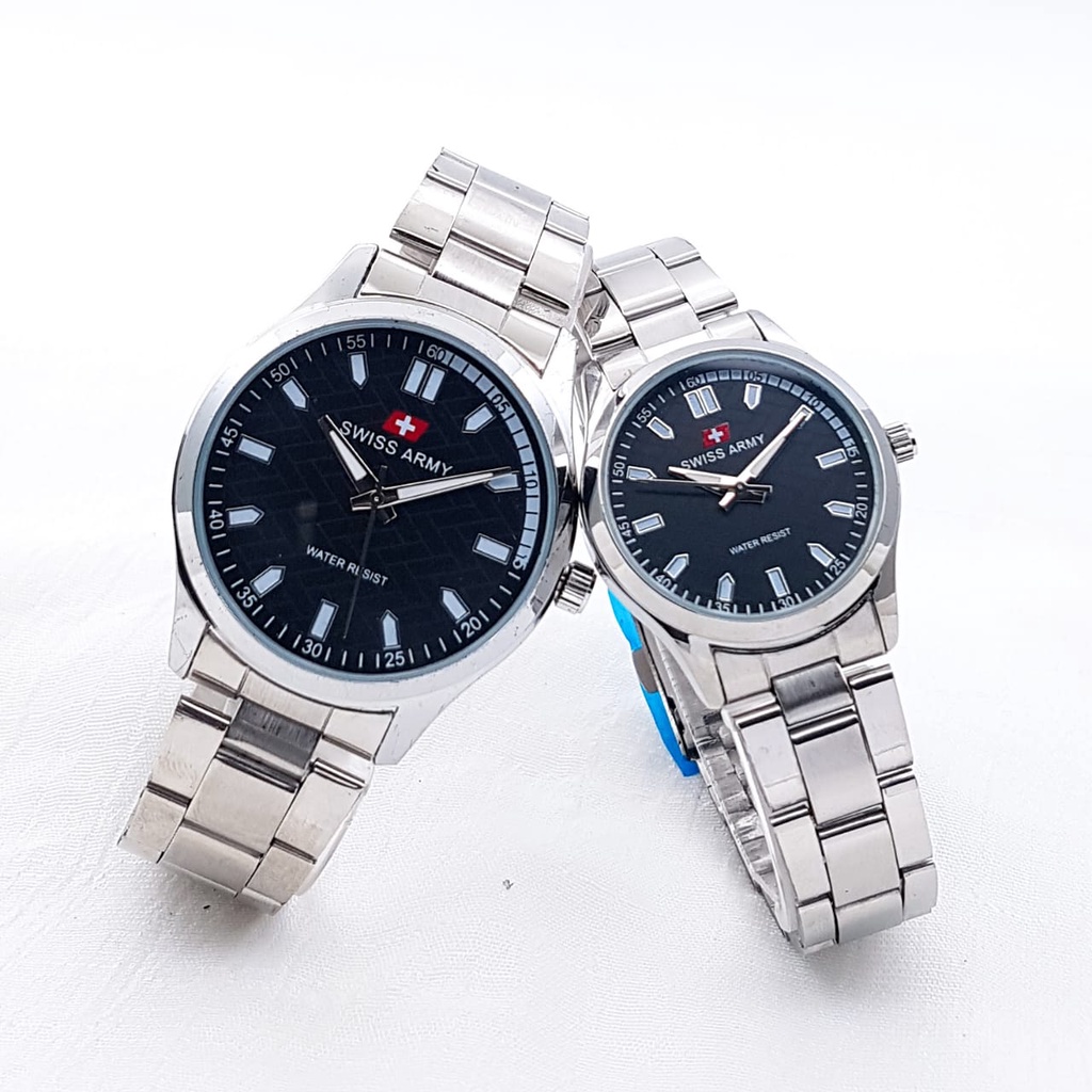 Jam Tangan Couple Rantai Analog SSA + Kotak