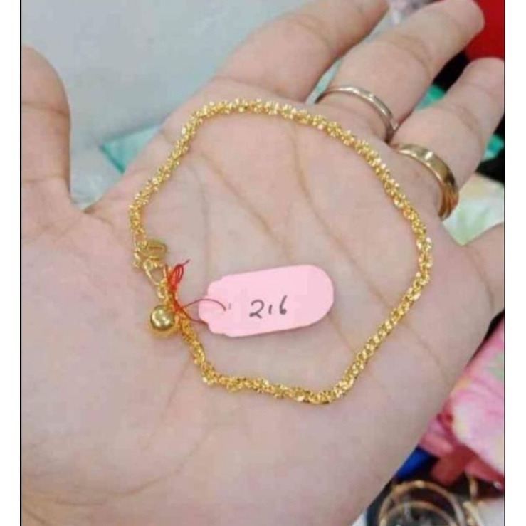 Gelang tangan model nuri lapis emas 24k