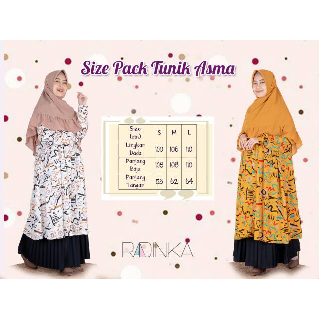 READY MURAH (S M L) Tunik asma motif abstrak by Radinka