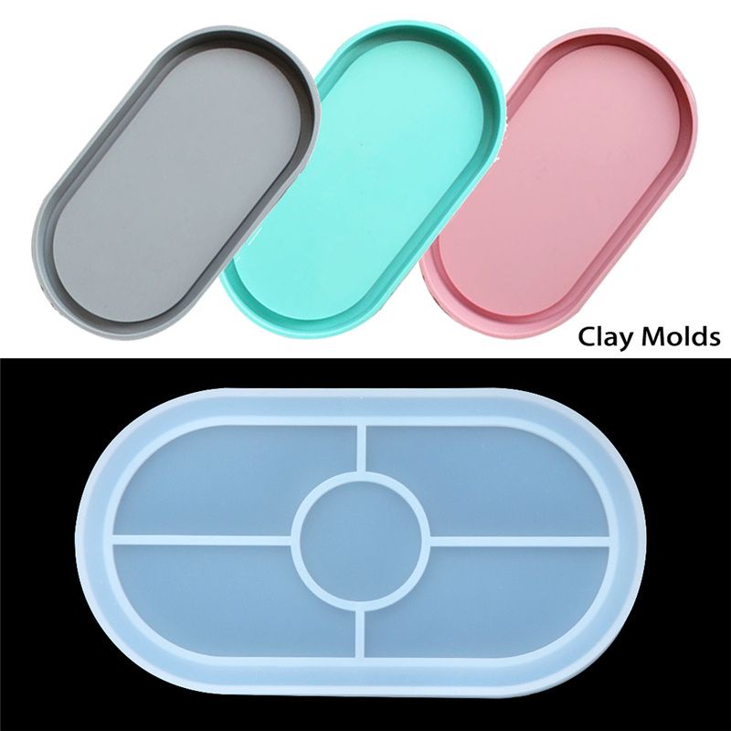 Mold Resin Coaster Oval/Cetakan Resin Coaster Oval/Oval Coaster Mold/Resin Epoksi Bentuk Oval