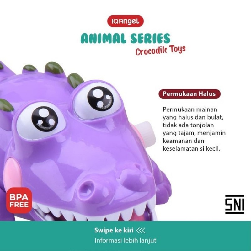 IQ Angel Animal Series Mainan Motorik Anak - Crocodile / Buaya - Random