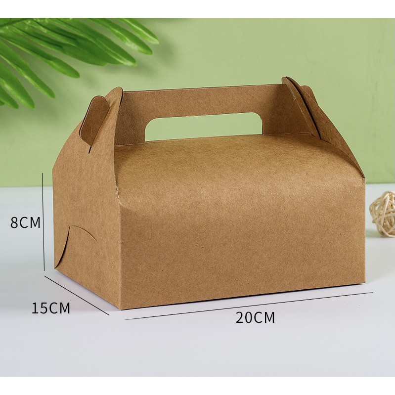 

BOX KUE COKLAT SOUVENIR GIFT KOTAK TENTENG COKLAT POLOS 20x15x8cm BESAR LB-135