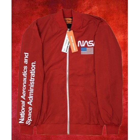 BOMBER JACKET HERON PRESTON X NASA RED PREMIUM HIGH QUALITY HYPEBEAST