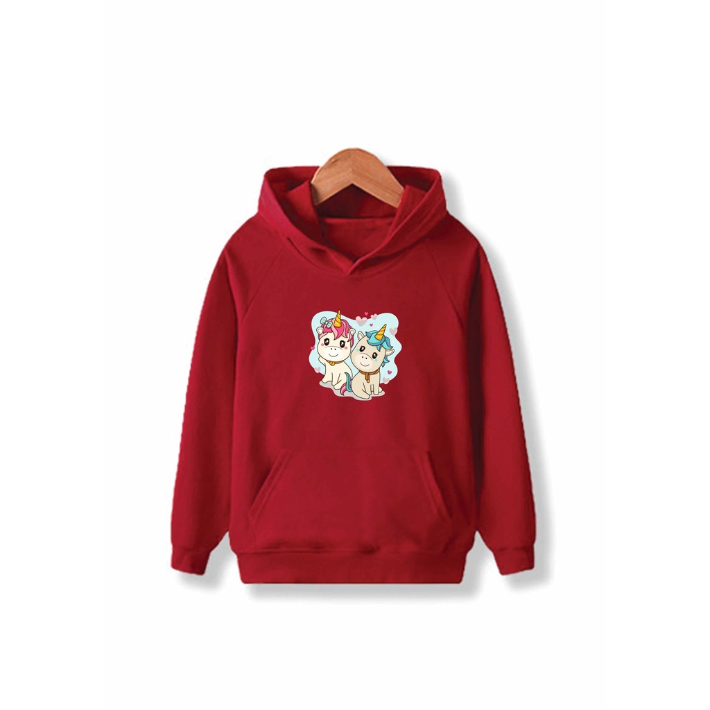 Hoodie anak Twins Unicorn Cute Sweater Pakaian Anak M - XXL