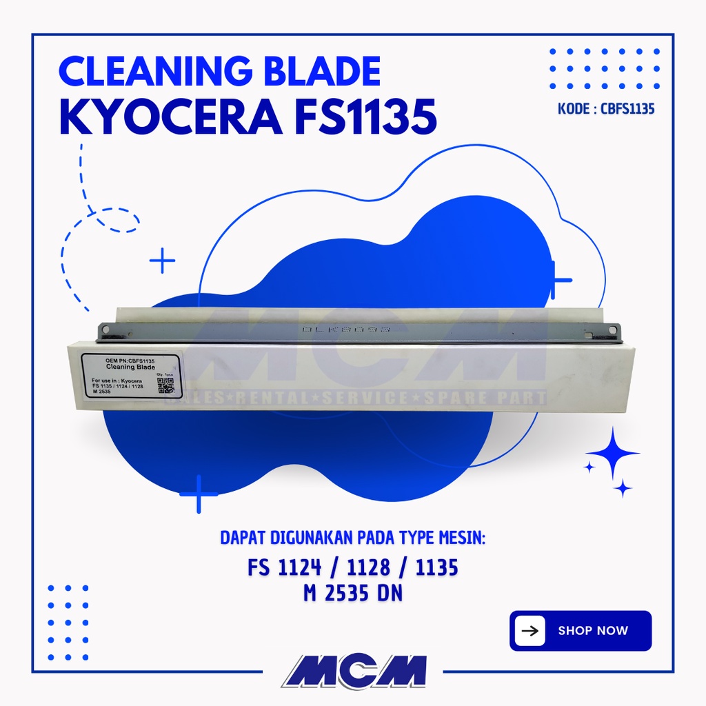 CLEANING BLADE SPAREPART MESIN FOTOCOPY KYOCERA FS 1124 1128 1135 M 2535 DN - CBFS1135