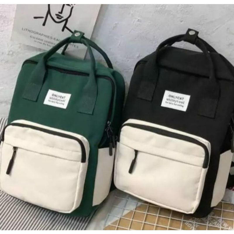 Tas Ransel Pria Wanita Tas Punggung Backpack Tas Gendong Tas Kuliah Tas Sekolah SMP SMA Tas Laptop Tas Kerja Tas Gendong Tas Mudik KUAT BERKUALITAS-New