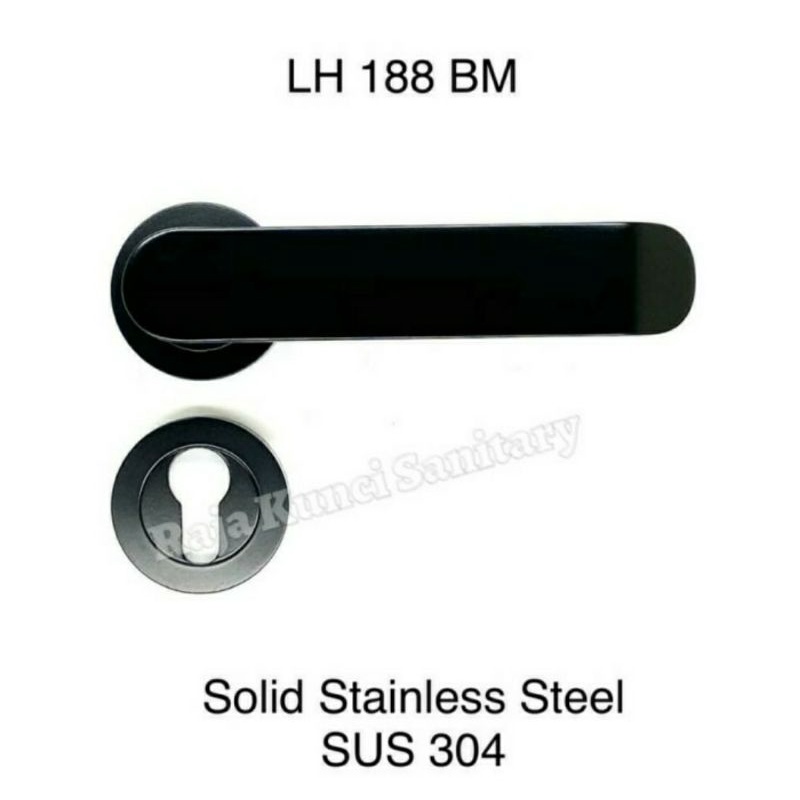 Handle Pintu Roses SES LH 188 Black Stainless SUS 304/Gagang Pintu/Pegangan Pintu