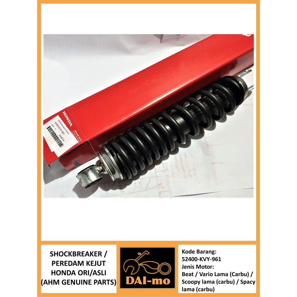 Shockbreaker Beat/ Scoopy/ Vario/ Spacy Carbu Karbu Honda Ori 52400-KVY-961 Shock Belakang Sokbreker