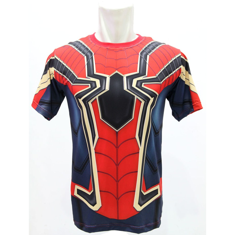 KAOS BAJU PRIA SUPER HERO SUPERHERO SPIDERMAN GYM FITNES SEPEDA LARI
