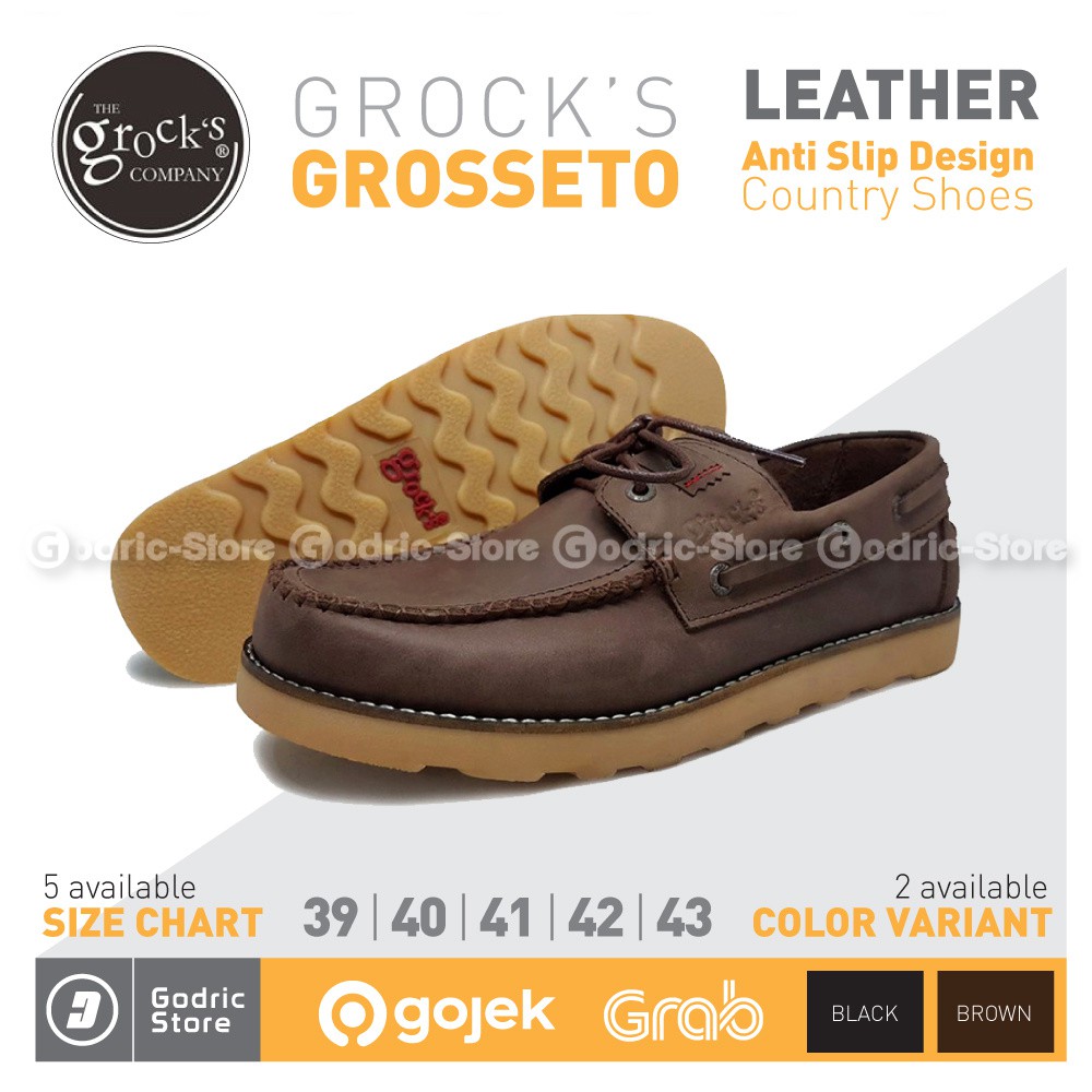 GROCKS GROSSETO ORIGINAL Sepatu Kulit Pria Casual Cowok